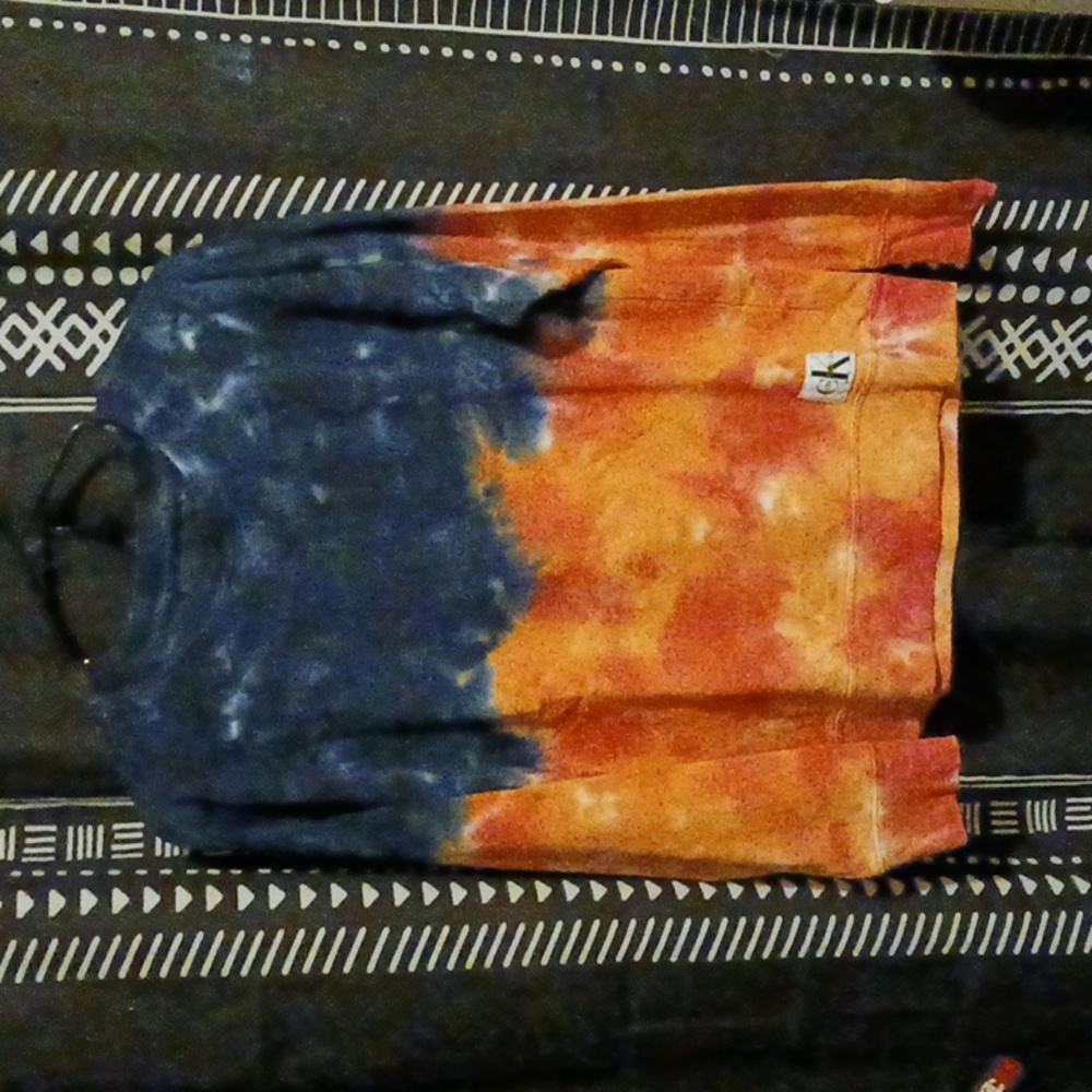 Calvin Klein Hood-less sweatshirt tie dye